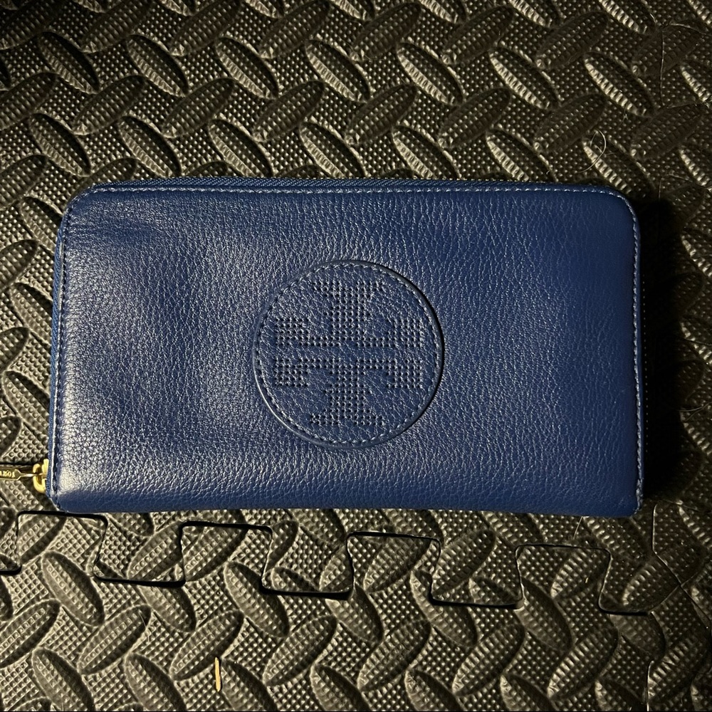 Royal Blue Tory Burch Continental Wallet